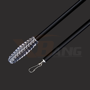 Tringle à rideau en fer noir/blanc, tringle à rideau robuste avec poignée en plastique, tringle à rideau, bâton à tirer - Product Image 1