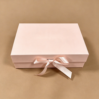 Boîtes cadeaux en papier magnétique rectangulaires de luxe noires pour bébé, pliables, en carton, avec logo, grand format A5, finition mate