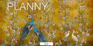 Bella attraente colorato Chinoiserie fiori e <span class=keywords><strong>uccelli</strong></span> pavone Poster 3D murale <span class=keywords><strong>carta</strong></span> <span class=keywords><strong>da</strong></span> <span class=keywords><strong>parati</strong></span> per la decorazione della casa di sfondo TV - Product Image 5