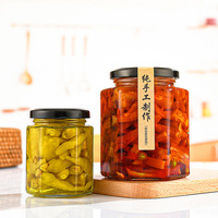 Bocaux en verre hexagonaux avec couvercles noirs, hermétiques, anti-fuite, empilables, contenants de stockage alimentaire de grande capacité pour confiture, miel, cornichons, épices