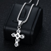 Collier pendentif croix CLASSIQUE RH, très vendu, en acier inoxydable plaqué or 18 carats de haute qualité, bijoux de mode personnalisables, vente en gros
