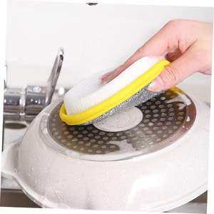 Esponja de cocina de doble cara para lavar platos, herramienta para fregar ollas, paño de limpieza doméstico, paño antiadherente para lavar platos, estropajo. - Product Image 5