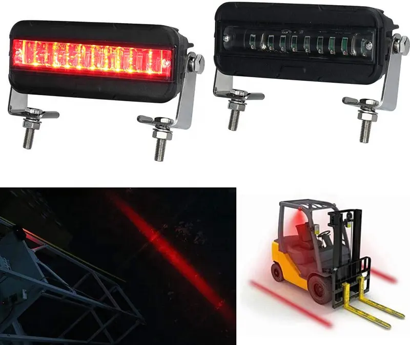 Luce di avvertimento del magazzino di OVOVS luce di sicurezza per camion DC 12-80V (rosso) 27W LED luce del carrello elevatore