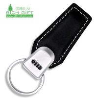Porte-clés en cuir avec logo personnalisé, pièces, coffret d'instruments musicaux, avec anneau à maillons
