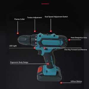 <span class=keywords><strong>สว่าน</strong></span>ไฟฟ้าสว่านไฟฟ้าน้ำหนักเบา3/8in แบบไม่ใช้กุญแจ<span class=keywords><strong>สว่าน</strong></span>แรงบิดขนาดใหญ่36V แบตเตอรี่ลิเธียมไอออนไร้<span class=keywords><strong>สาย</strong></span> - Product Image 3