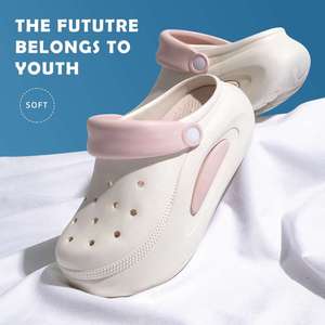 Sandalias Tiyo para Mujer, Diseño Perforado con Patrón de Dibujos Animados, Decoración de Diamantes de Imitación, Antideslizantes, para Playa, Verano, Talla Adulto, 3.5cm de Grosor - Product Image 4