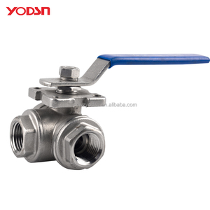 Endüstriyel CF8M SS316L 1000 Wog <span class=keywords><strong>3</strong></span>-Way küresel vana ile L & T portları manuel dişli sonu içinde BSPT & NPT OEM özelleştirilebilir - Product Image 2