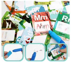 Children's Early Educational Learning Cognitive Card 26 Letters Of The Alphabet Word Learning Magical Water Painting Card Toys