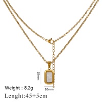 Collier pendentif en acier inoxydable plaqué or de luxe XL110, style européen et américain, pour femmes, chaînes tendance en forme de cœur, transfrontalier
