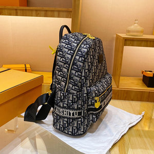 <span class=keywords><strong>Sac</strong></span> <span class=keywords><strong>à</strong></span> <span class=keywords><strong>dos</strong></span> tendance pour <span class=keywords><strong>femme</strong></span> en toile géométrique, style français de luxe, en polyester, grande capacité avec fermeture éclair pour l'université - Product Image 6