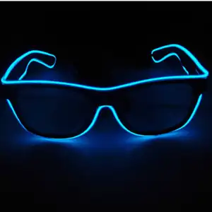 Attractive Colorful Sound Activated EL Wire Led Glowing Glasses Luminous Party Glasses For Decoration Gifts