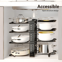 Étagère double face sans perçage, multifonctionnelle, à plusieurs niveaux, épaissie, réglable, organisateur de comptoir pour ustensiles de cuisine