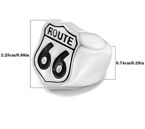 แหวนผู้ชาย<span class=keywords><strong>66</strong></span>เส้นทางฮิปฮอปสุดเท่ทำจากสแตนเลสเกรดยุโรปและสหรัฐอเมริกาชุบด้วย PVD ชุบทอง18K สีดำ - Product Image 6