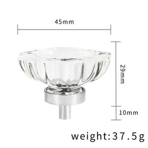 Ánh sáng sang trọng bạc Chrome kẽm rõ ràng Tinh thể thủy tinh xử lý núm tinh thể Tủ cửa núm kéo - Product Image 2