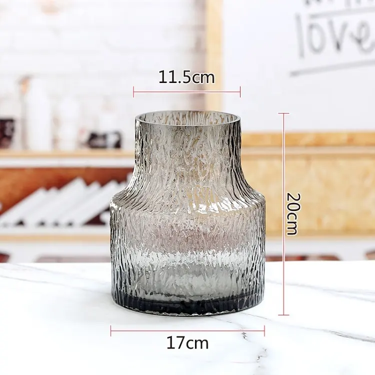 Чудо-Скандинавская легкая Роскошная прозрачная ваза для цветов, оптовая продажа с завода, стеклянная ваза для цветов для украшения дома