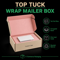 Caja de Envío con Cierre Superior, Cartón Corrugado, Laminación Brillante, Reciclada, Logotipo Personalizado, Forro Rosa, Embalaje para Comercio Electrónico
