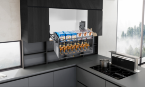 Galaxy Kitchen Hardware Cabinet Pull Lifter avec ascenseur à panier en métal Plate-forme élévatrice en acier inoxydable pour un rangement pratique - Product Image 3