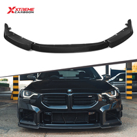 Lame de séparation avant en fibre de carbone sèche style CT V1 pour BMW G87 M2 Coupé, Pièces automobiles, Spoiler avant, Diffuseur de pare-chocs