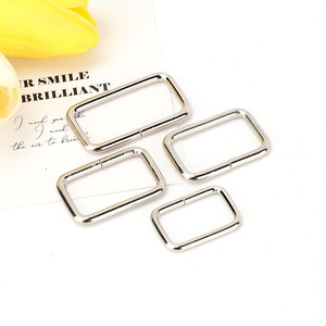 Hebilla Cuadrada Metálica de Hierro Niquelado, Accesorio Rectangular para Bolsos, Estilo Clásico, Alta Calidad - Product Image 1