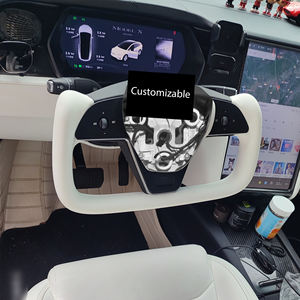 Volante <span class=keywords><strong>de</strong></span> Cuero para Automóvil sin Calefacción para Tesla Model X y Model S 2016-2020, Accesorios Personalizados para Automóvil, Gran Venta - Product Image 4