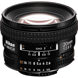 Objetivo de Zoom Fijo AF FX NIKKOR 20mm F/2.8D, Enfoque Fijo, Compatible con Cámaras DSLR de Formato Completo - Product Image 1