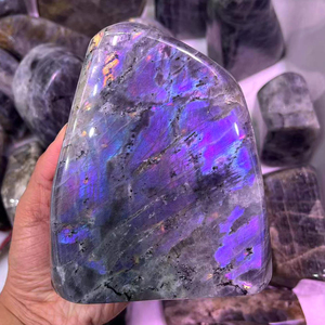 Pierre de palmier naturelle rose violette, cristal, à forme libre, <span class=keywords><strong>Labradorite</strong></span> brute pour la décoration, vente en gros, 1 pièce - Product Image 2