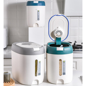 Contenedores de Almacenamiento de Cocina Herméticos de Plástico PP de 5/10 kg, Recipientes para Almacenamiento de Alimentos a Prueba de Humedad e Insectos para Arroz, Alimentos Secos - Product Image 3
