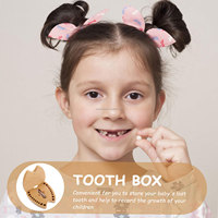 Cadeau Porte-dents de fée Conteneur en bois Enfants Boîte à dents de bébé Organisateur Dents de lait Boîte en bois avec trous ronds pour la gravure