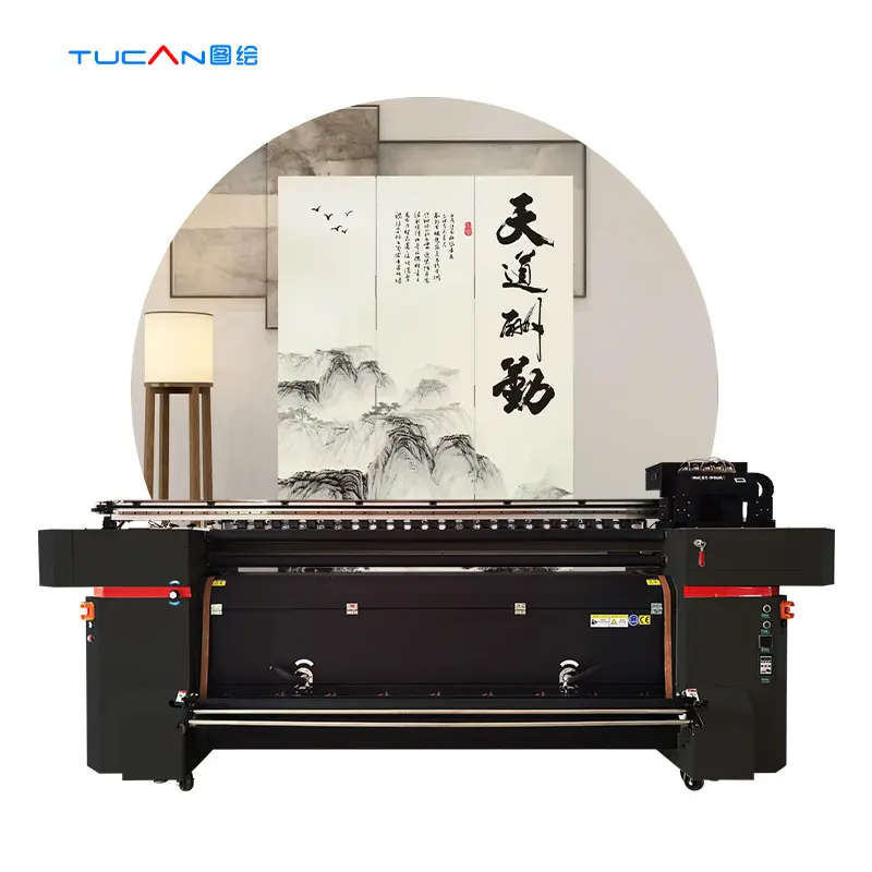 TC-S2204 I3200-A1 4 प्रिंट सिर 2.0m झंडा प्रिंटर कपड़ा प्रत्यक्ष मुद्रण मशीन उच्च बनाने की क्रिया कपड़ा प्रिंटर