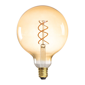 <span class=keywords><strong>Ampoule</strong></span> LED spirale vintage style Edison, lampe à <span class=keywords><strong>filament</strong></span> <span class=keywords><strong>ancienne</strong></span> 5W E27 Globe G125 ambre, <span class=keywords><strong>ampoule</strong></span> à intensité variable - Product Image 2