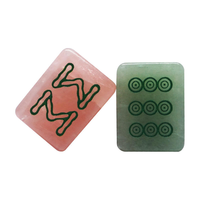 En stock : Ensemble de Mahjong personnalisé finition Jade, tuiles brillantes et lisses, jeu moderne pour adultes, idéal pour la maison et les moments de détente en intérieur pendant les vacances.