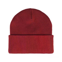Gorros de Punto Personalizados al por Mayor, Color Sólido, Estilo Casual, con Puño, Logotipo Bordado para Equipos Deportivos