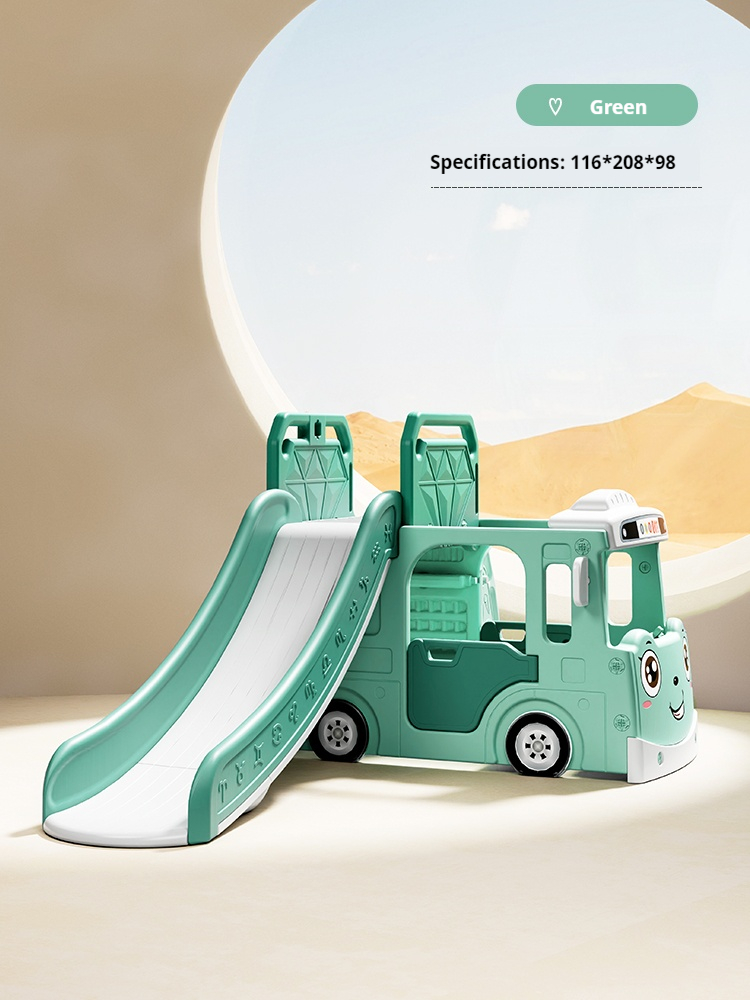 Tobogán con forma de coche verde