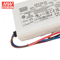 Fuente de Alimentación Conmutada de Salida Única Mean Well de 35W, APV-35 para Uso Industrial con Salidas de 5V, 12V, 15V, 24V y 36V, Transformador Toroidal
