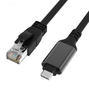 Carcasa de aleación de aluminio tipo trenzado <span class=keywords><strong>USB</strong></span> C a RJ45 Cable de red 26AWG conexión directa de tabletas para teléfono portátil - Product Image 5