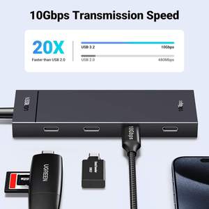 Ugreen 10Gbps <span class=keywords><strong>USB</strong></span> <span class=keywords><strong>C</strong></span> <span class=keywords><strong>Hub</strong></span> Splitter 20cm <span class=keywords><strong>c</strong></span>áp <span class=keywords><strong>USB</strong></span> 3.2 <span class=keywords><strong>Hub</strong></span> <span class=keywords><strong>Multiport</strong></span> <span class=keywords><strong>Adapter</strong></span> 4 <span class=keywords><strong>USB</strong></span> <span class=keywords><strong>C</strong></span> <span class=keywords><strong>C</strong></span>ổng Dock trạm cho Macbook iPad - Product Image 6