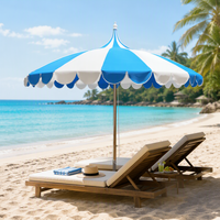 Parasols modernes en aluminium pour l'extérieur avec base, pour la plage, l'hôtel, la cour et les restaurants - résistants au vent et écologiques