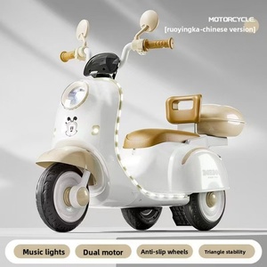 Triciclo Eléctrico para Niños de 2 a 4 Años, Motocicleta de Juguete con Batería, Construcción de Plástico, Unisex para Niños y Niñas - Product Image 3