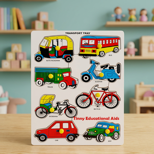 TINNY EDUCATIONAL AIDS TE-61 Juego de Rompecabezas de Transporte de Madera Ecológico para Preescolar y Jardín de Infancia - Logotipo Personalizado, Venta al por Mayor Educativa - Product Image 1