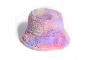Caldo ed elegante pelliccia sintetica calda e soffice foglia di cartone animato Velour pescatore inverno arcobaleno <span class=keywords><strong>nuvola</strong></span> cravatta disegno cappello a secchiello - Product Image 6