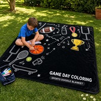 Couverture de coloriage OEM pour enfants avec marqueurs textiles lavables, idéale pour les cours d'art, cadeau, vente en gros, fournisseur d'usine en vrac