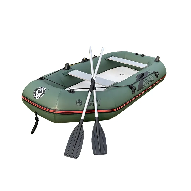 SOLAR MARINE 7.5FT Schlauchboote 0.7MM PVC 3-Personen-Ruderkajak Tragbare Klapp kanu-Schlauchboote mit Zubehör