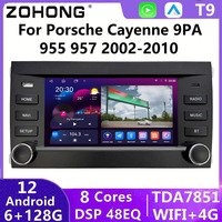 Autoradio DSP Carplay pour Porsche Cayenne 9PA 955 957 2002-2010, lecteur multimédia Android Auto, GPS, 4G, autoradio stéréo