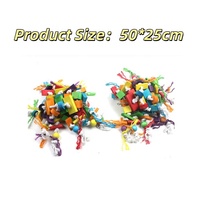 Jouets à mâcher pour oiseaux, jouets en corde de bois colorés résistants aux morsures, en stock, taille moyenne et grande, pour perroquets