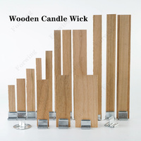 Mèche à bougie épaissir sans fumée mèches en bois de cerisier pour bougies flamme longue durée brûle facilement les noyaux de bougie naturels mèches