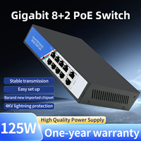 Switch PoE Gigabit de 8 Puertos Tshield, Full-Duplex/Half-Duplex, No Administrado, 20Gbps, Escritorio, Plug and Play, para Hogar, Oficina, Sistema CCTV, en Stock