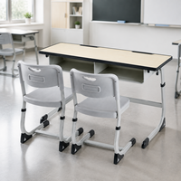 Ensemble Chaise et Bureau Enfant Ajustables et Confortables – Mobilier Moderne pour Chambre, Bureau à Domicile, École, Salle de Classe, Hôtel et Salon