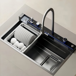 อ่างล้างจานเดี่ยวขนาดใหญ่แบบหนาพิเศษ วัสดุสแตนเลส 304 สำหรับล้างผัก พร้อมอ่างในตัว - Product Image 1