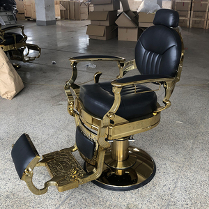 Silla <span class=keywords><strong>de</strong></span> Barbería <span class=keywords><strong>de</strong></span> Lujo en Oferta, Muebles <span class=keywords><strong>de</strong></span> Salón Dorados, Silla <span class=keywords><strong>de</strong></span> Peluquería Moderna y Resistente para Hombres - Product Image 3