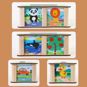 Blocs de construction en bois à grandes particules ABC pour l'éducation précoce, 26 lettres carrées cognitives pour l'apprentissage de l'anglais, pour les enfants de 5 à 7 ans, transfrontalier - Product Image 4